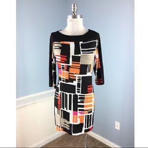 Black and multicolor tunic dress